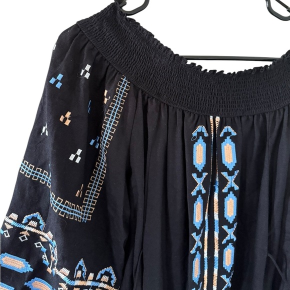 Anthropologie NEW Ranna Gill Grete Embroidered Navy Dress - Picture 5 of 8